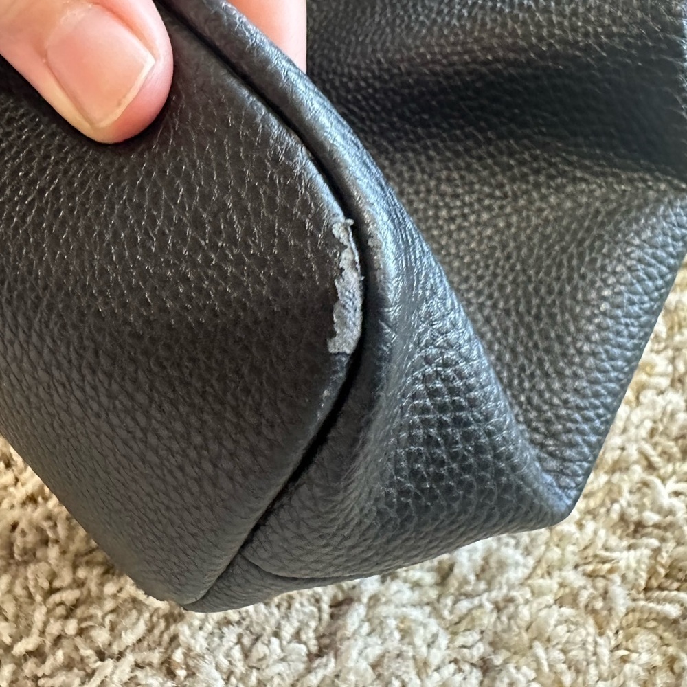St. John's Bay Black Shoulder Bag with Tan Accents - Picture 10 of 16